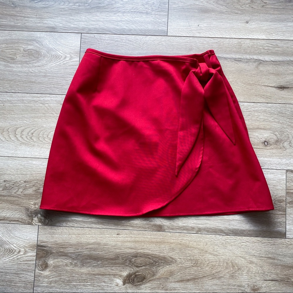 Le Chateau Vintage Wrap Mini Skirt Size Small - Picture 1 of 7